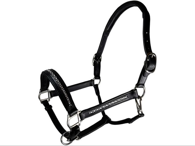 Hovedbilde Lærgrime Silver Diamonds Svart