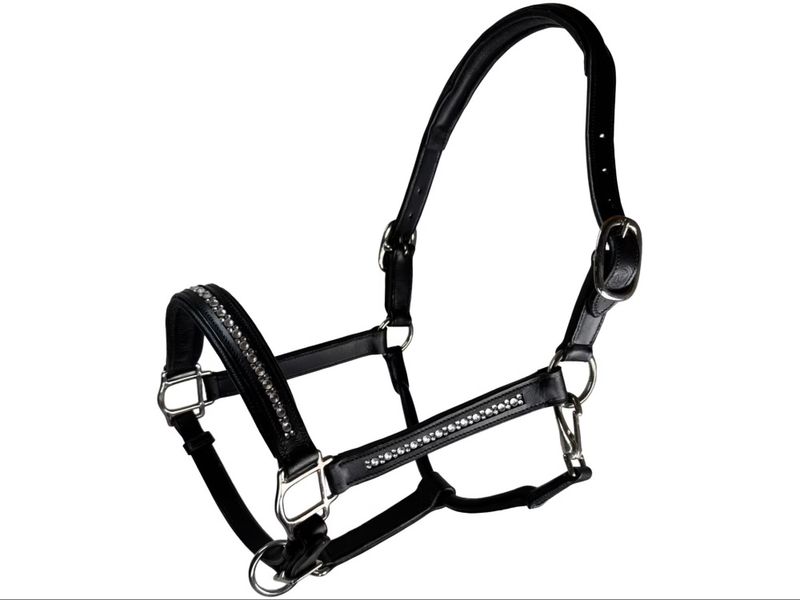 Lærgrime Silver Diamonds Svart