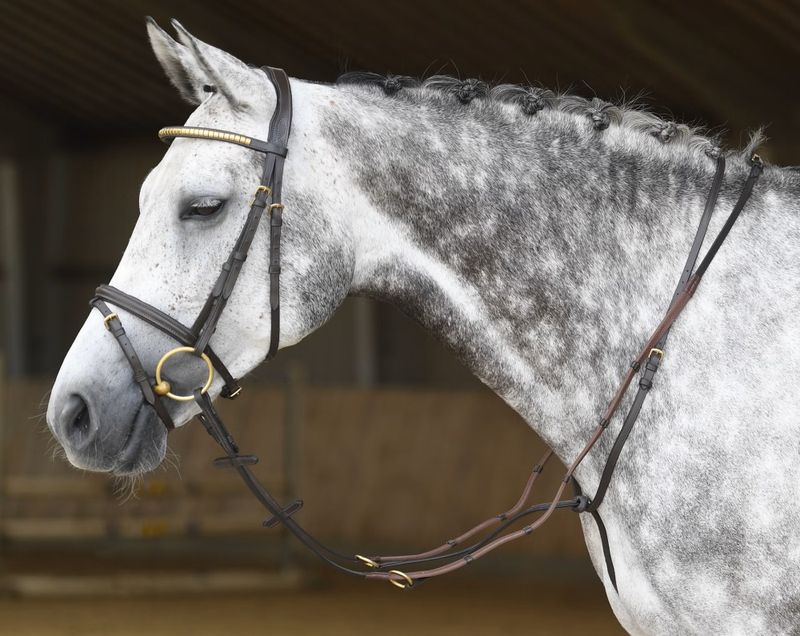 Gummitøyle m/stoppere Heimer 18mm. Havana/Messing